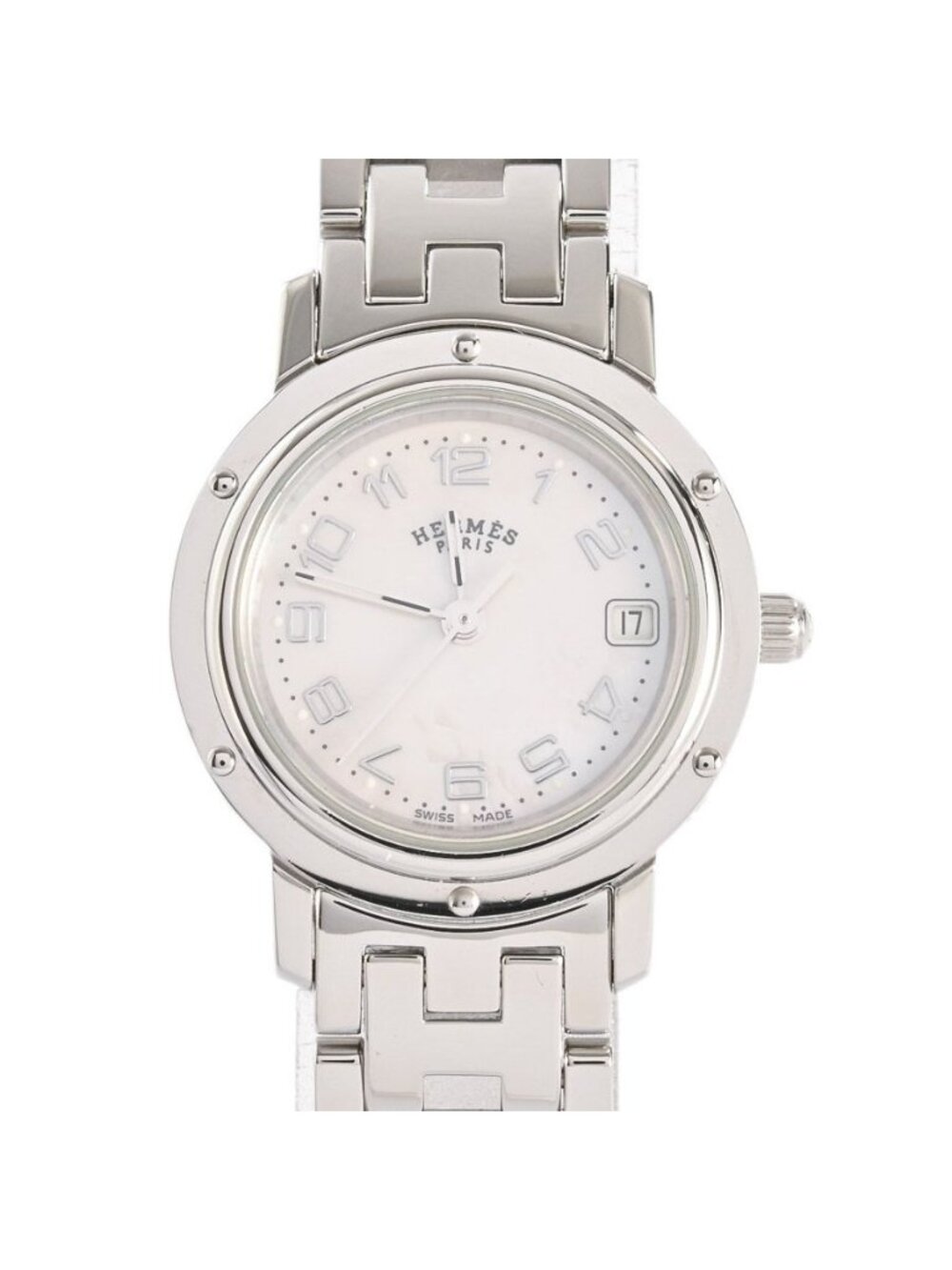 Hermes Watch Clipper Silver